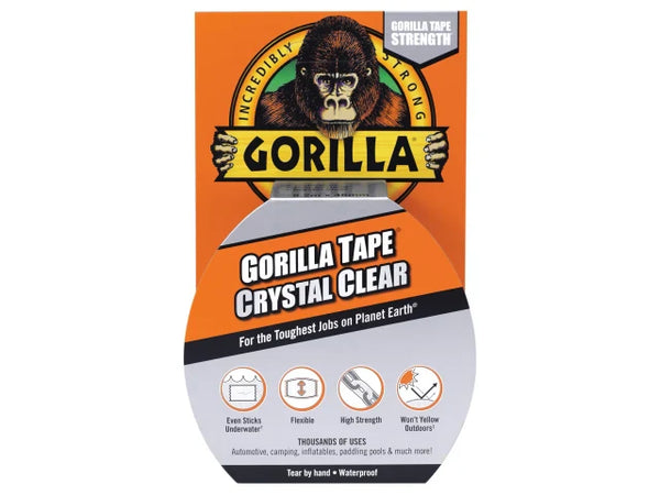 Gorilla Tape 48mm x 8.2m Crystal Clear for Interior and Exterior use