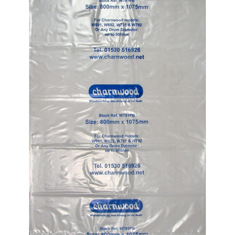 Charnwood W791PB Polythene Collection Bag 800 x 1075mm (32” x 43”), pack of 10