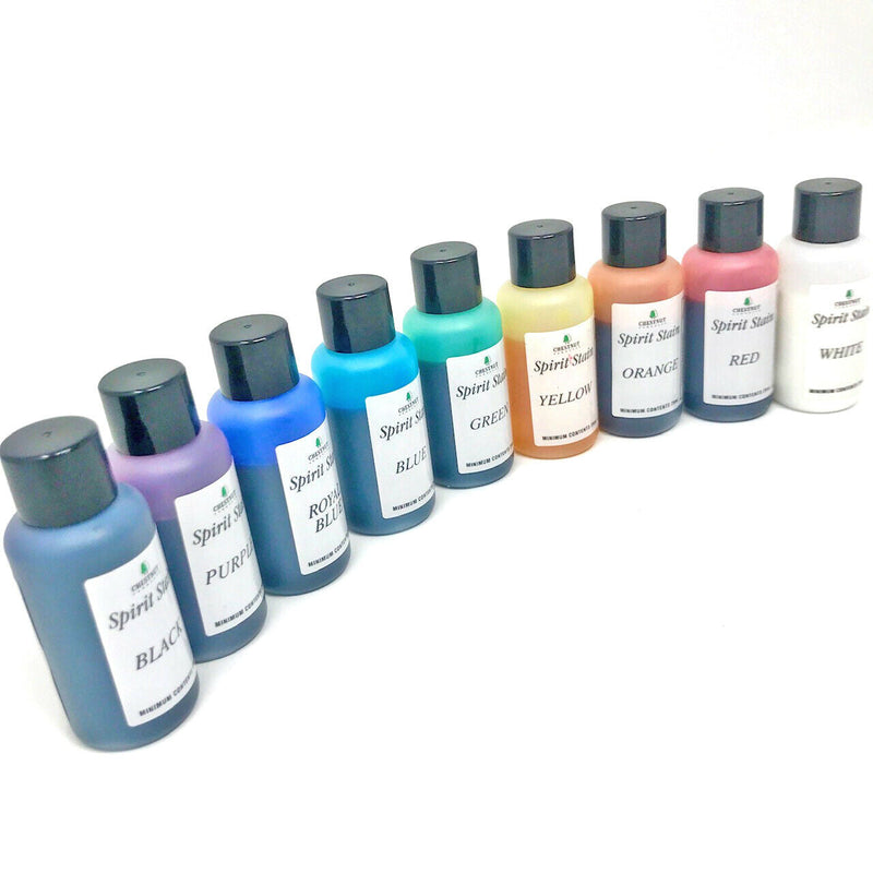 Chestnut Products coloured Spirit Stain Kit Rainbow Colours