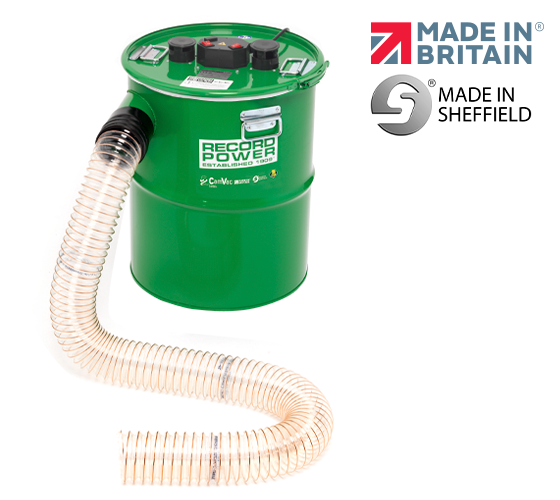 Record Power Large Extractor with 2 Metres of Hose and Easy-Fit Cuff (CGV386-5)