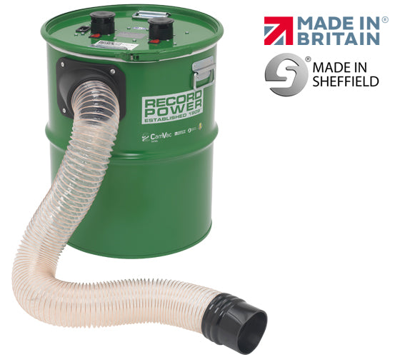 Record Power 90L Extractor with 2 Metres of Hose and Easy-Fit Cuff (104850) CGV386-5