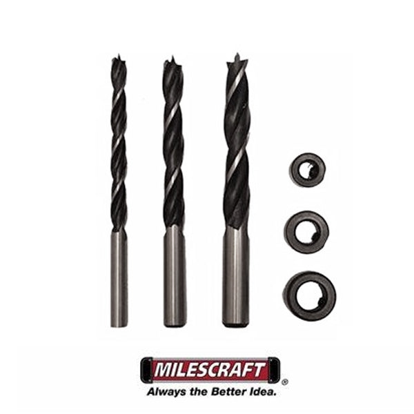 Milescraft Set of Wood Drills 6, 8, & 10mm with Drill Stops